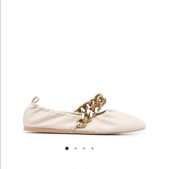 Stella McCartney Falabella Chunky Chain Ballet Flats- Cream - Picture 4 of 12